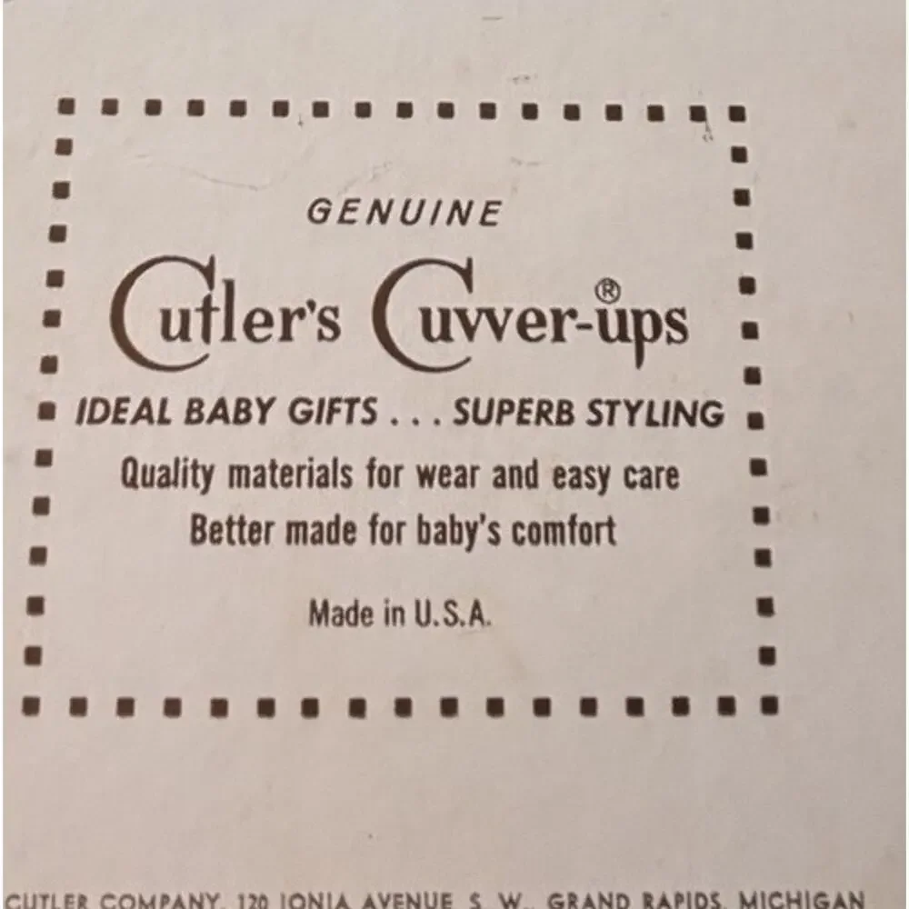 Vintage Cutler’s Cuvver-ups Baby Robe Blue Boxed USA Nylon Small up to 15lbs